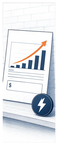 Stage 4 diagram showing an electric bill with a rising usage chart.